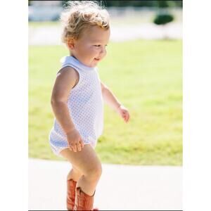 The Proper Peony Pima Baby Girls Dottie‎ Bubble NWT size 9 mo